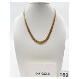 14K YELLOW GOLD 14.4 GRAMS 16" FLAT CURB LINK