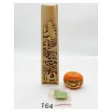 CHINESE CARVED BONE OR RESIN FIGURAL SCENE,