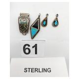 STERLING SILVER PENDANTS, 0.303OZT INCLUDES EAGLE