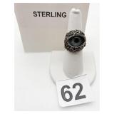 STERLING SILVER STATEMENT RING, 0.348 OZT