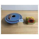 ASSORTED CERAMIC DECOR, INCLUDES BLUE GLAZED