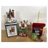 WINTER CHILDREN MUSICAL FIGURINE, CERAMIC