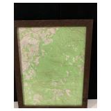 TOPOGRAPHIC MAP, FORBES STATE FOREST, DONEGAL,