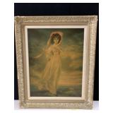 PORTRAIT OF A YOUNG GIRL IN BONNET, PRINT ON