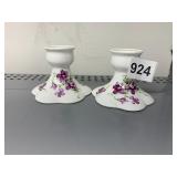 HAMMERSLEY BONE CHINA CANDLESTICKS, ROYAL