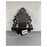 GOTHIC STYLE WALL SHELF, CARVED WOOD, ARCHED