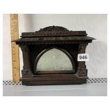 GOTHIC STYLE WOODEN SHRINE, ARCHED TOP, PIERCED