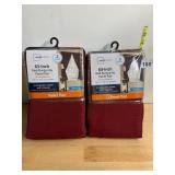 MAINSTAYS RED BURGUNDY ROD POCKET CURTAIN PANELS,