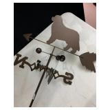 WEATHERVANE, METAL, DOG SILHOUETTE, DIRECTIONAL