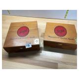 BERING DOMINICAN HALLMARK CIGAR BOXES, WOODEN