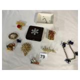 ASSORTED COSTUME JEWELRY PINS, INCLUDES TEACHER