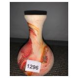 NEMADJI POTTERY VASE, MARBLED CLAY, EARTH TONE