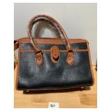 DOONEY & BOURKE SATCHEL, PEBBLED LEATHER, BLACK