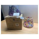 HOME INTERIORS AND GIFTS CANDLE SHADES, MOSAIC
