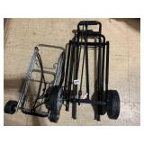 FOLDING LUGGAGE CARTS, METAL CONSTRUCTION, RUBBER