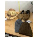 TIME AND TRU STRAW COWBOY HAT, SPORTO MOCASSIN