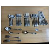 ASSORTED SILVERPLATE FLATWARE, INCLUDES WM