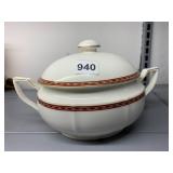 NORITAKE IVORY CHINA COVERED SERVING DISH,