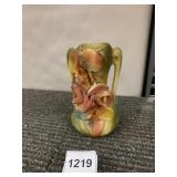 ART NOUVEAU STYLE VASE, PORCELAIN, APPLIED FLORAL
