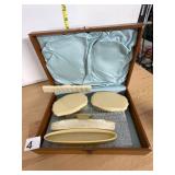 VANITY DRESSING SET, CREAM CELLULOID, INCLUDES