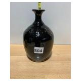 STUDIO ART POTTERY VASE, DARK GLAZE W/ SPECKLED