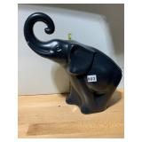 HAEGER ELEPHANT FIGURINE, MATTE BLACK FINISH,