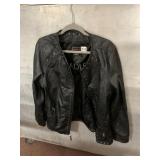 BRADLEY BY BRADLEY BAYOU LEATHER JACKET, GROMMET