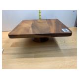 VILLA ACACIA WOOD CAKE STAND, SQUARE TOP,