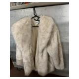 WILD FABLE FAUX FUR COAT, CREAM AND GREY TONE,