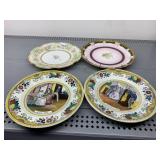 ASSORTED DECORATIVE PORCELAIN PLATES, INCLUDES