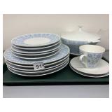 HEINRICH H&C BAVARIA DINNERWARE, BLUE FLORAL