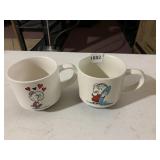 HALLMARK PEANUTS MUGS, CERAMIC, LUCY AND LINUS