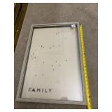 SHADOW BOX FRAME, WOOD-GRAIN FINISH, GLASS FRONT,