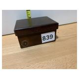 JAN BARBOGLIO IRON BOX, RUSTED FINISH, HINGED