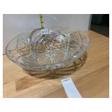 WATERFORD CRYSTAL SERVING BOWL, STARBURST AND