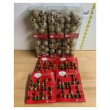 HOLIDAY TIME MINI SHATTERPROOF ORNAMENTS, GOLD
