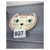 NATURAL LIFE CAT-SHAPED TRINKET DISH, CERAMIC,