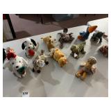 TY BEANIE BABIES, ASSORTED ANIMAL PLUSH TOYS,