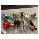 TY BEANIE BABIES, ASSORTED ANIMAL PLUSH TOYS,