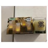 LOFT LIVING VOTIVE SET, INCLUDES GLASS VOTIVE