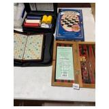 ASSORTED GAMES, INCLUDES SCRABBLE TRAVEL SET,