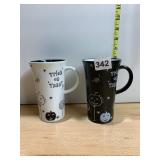 STARBUCKS COFFEE MUGS, CERAMIC, HALLOWEEN THEME,