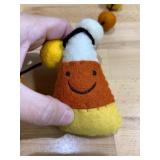 FALL DECORATIVE GARLAND, FELT CANDY CORN AND BALL