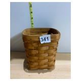 LONGABERGER BASKET, HANDWOVEN, WOODEN SPLINT