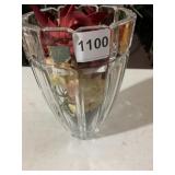 MIKASA CRYSTAL VASE, GERMAN MANUFACTURE, VERTICAL