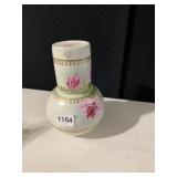 RS PRUSSIA PORCELAIN VANITY JAR, TWO-PIECE,