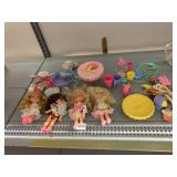 ASSORTED DOLLS AND ACCESSORIES, INCLUDES PLASTIC