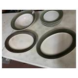 PIER 1 IMPORTS CORDELIA STONEWARE, OVAL PLATTERS,