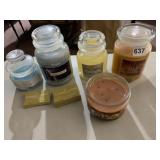YANKEE CANDLE, ASSORTED SCENTED CANDLES, GLASS