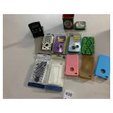 ASSORTED SMARTPHONE CASES, DIGITAL ALARM CLOCK,